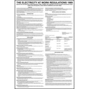 Electricity At Work Regulations Poster